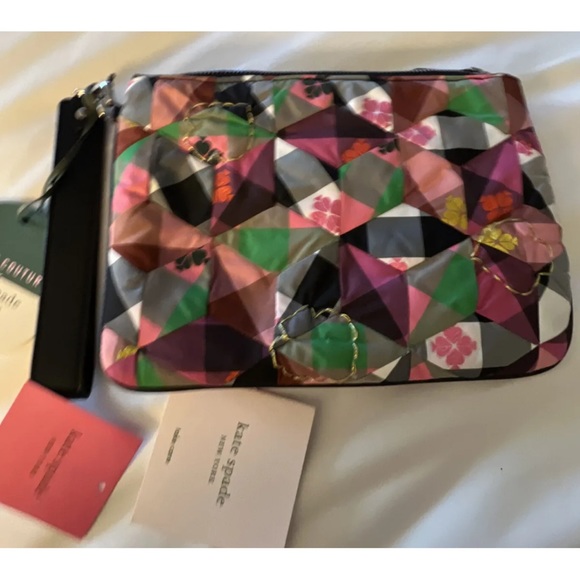 Kate Spade New York X Beams American Plaid Small Pouch Wristlet - Picture 3 of 7